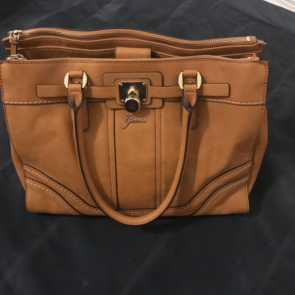 Guess Brown Leather Satchel